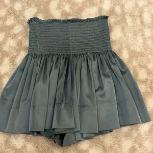 Greyish green/blue shorts